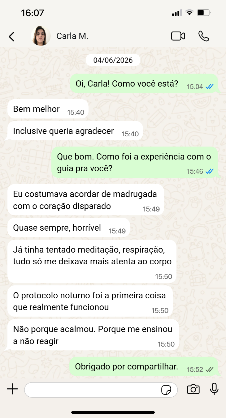 Print de conversa de WhatsApp com Carla M.